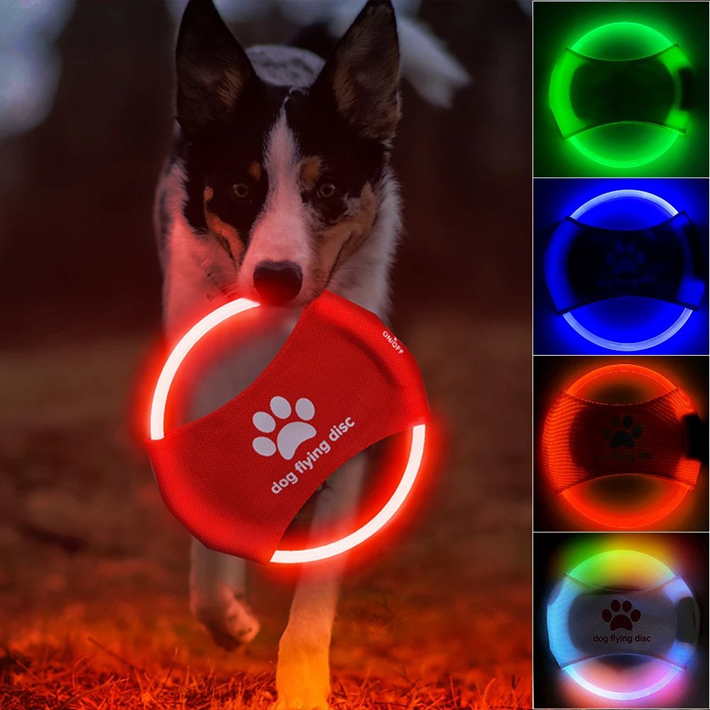 63f0430d-0734-4726-adf2-7fc8b8d43221.jpg Dog Flying Discs Glowing LED - Image 1
